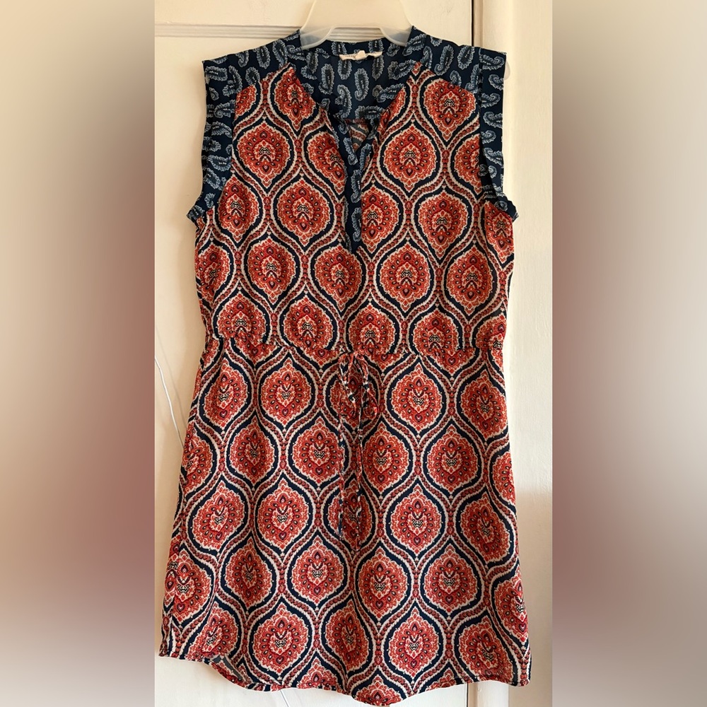 Olive & Oak Red and Blue Floral Dress
